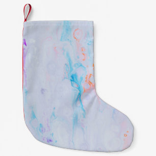 Paint splashes artwork small christmas stocking