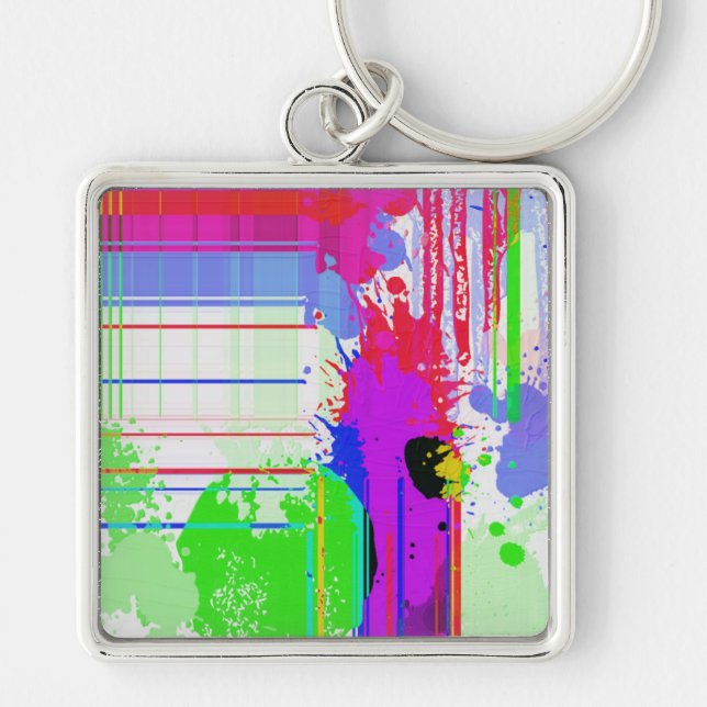 Paint splashes key ring (Front)