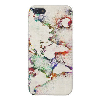 Map Of The World Iphone 5 Case Paint Splashes Text Map of the World iPhone 5 Case