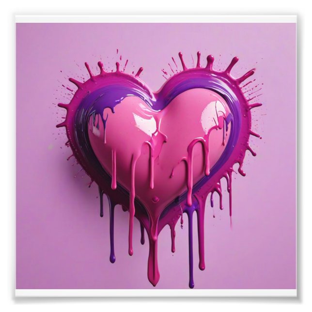 paint splat heart photo print (Front)