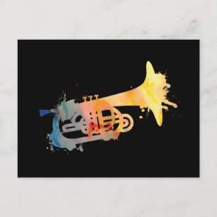 Paint Splat Mellophone Postcard