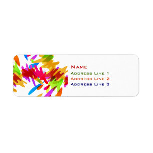 Paint Splat Return Address Label
