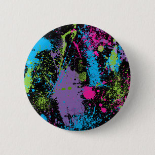 Paint Splater 6 Cm Round Badge