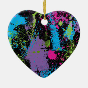 Paint Splater Ceramic Tree Decoration