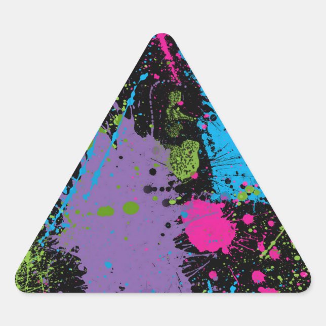 Paint Splater Triangle Sticker (Front)