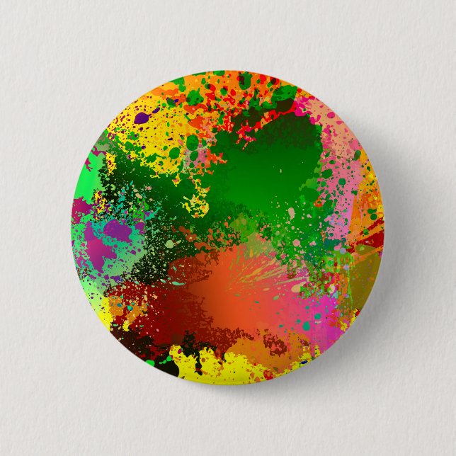 Paint Splatter 6 Cm Round Badge (Front)