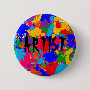 Paint Splatter 6 Cm Round Badge
