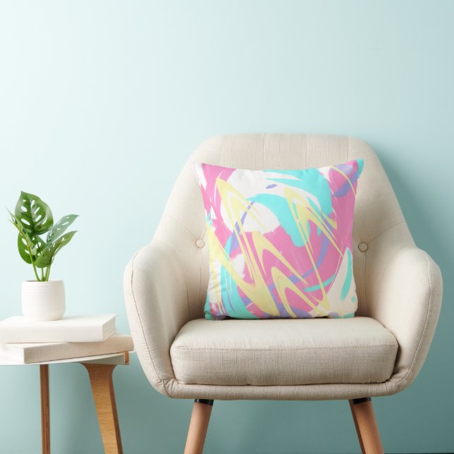 Paint Splatter Abstract Art Cushion (Chair)