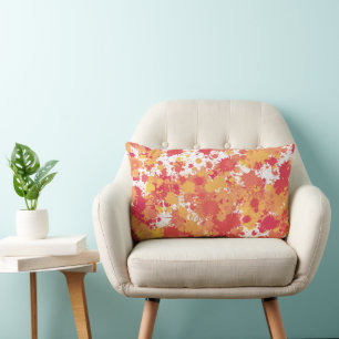Paint Splatter - Abstract Modern Art Colourful Lumbar Cushion