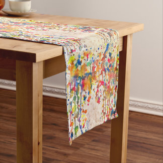 Paint Splatter Abstract Table Runner