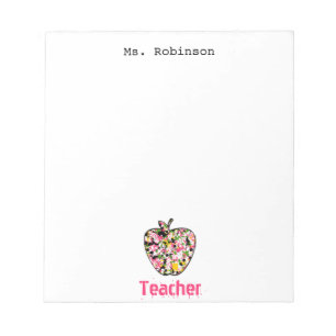 Paint Splatter Apple Teacher Notepad