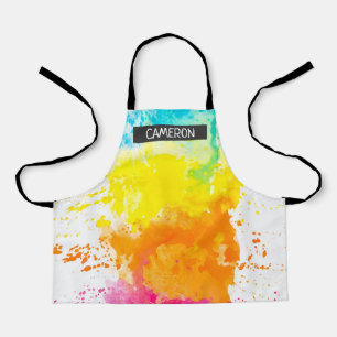 Paint Splatter Art All-Over Print Apron