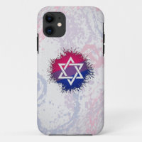 Paint Splatter Bisexual Pride Star of David Symbol