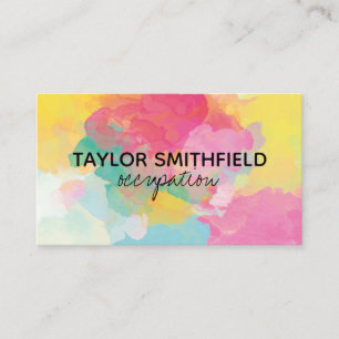 paint splatter business card