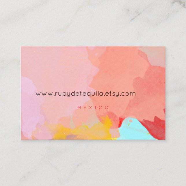 Paint Splatter business cards (Front)