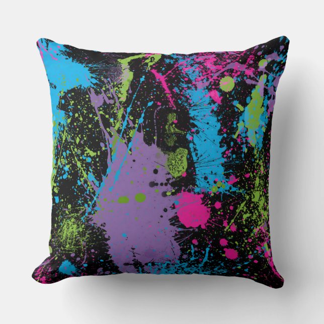 Paint Splatter Cushion (Front)