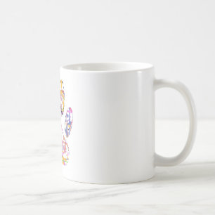 Paint Splatter Dog Paw Print Coffee Mug