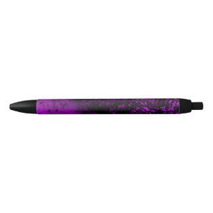 Paint Splatter Effect Purple & Black Ink Pen