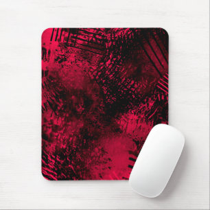 Paint Splatter effect Red & Black Mouse Pad