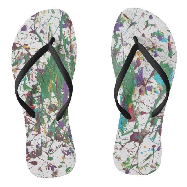 Paint Splatter Fun in the Sun Thongs (Footbed)