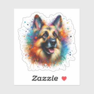 Paint Splatter German Shepherd