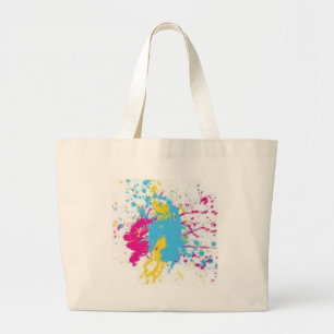 paint splatter large tote bag