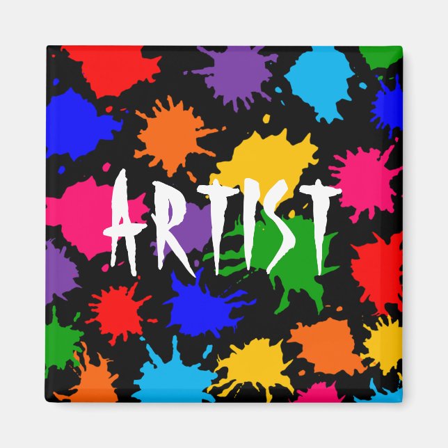 Paint Splatter Magnet (Front)