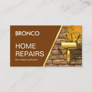Paint Splatter On Brick Wall Business Card