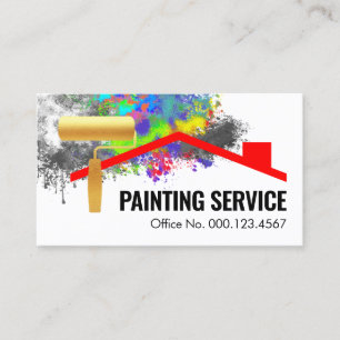 Paint Splatter On Building Business Card