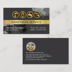 Paint Splatter On Grey Layers Business Card