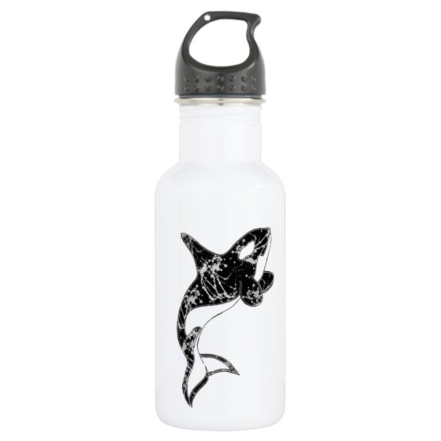 Paint Splatter Orca Art 532 Ml Water Bottle (Front)