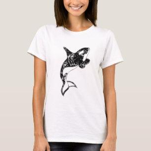 Paint Splatter Orca Art T-Shirt