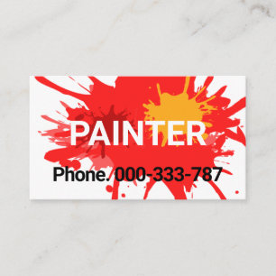 Paint Splatter Painter Service Business Card