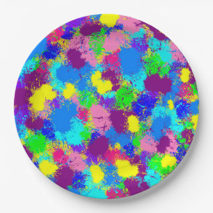 Paint Splatter Paper Plate