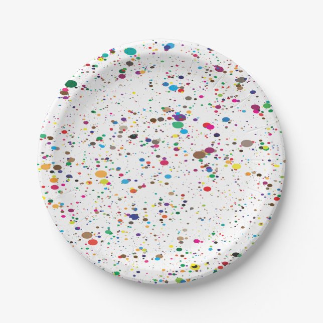 Paint Splatter Party Plates (Front)