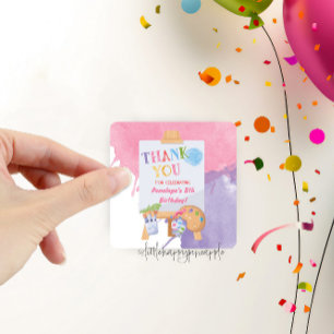 Paint Splatter Party Thank You Stickers