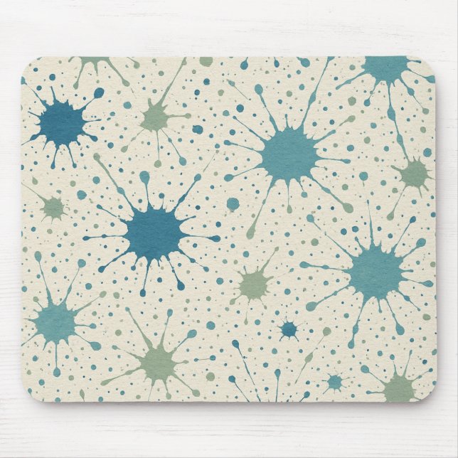 Paint Splatter Pattern Mouse Pad (Front)