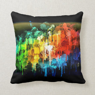 Paint Splatter Pillow