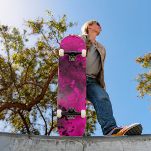 Paint Splatter Pink Skateboard