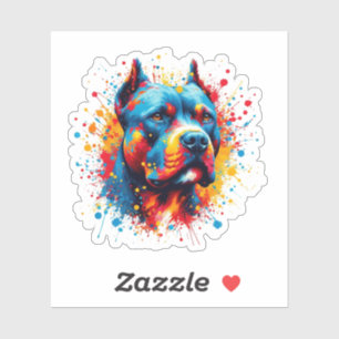 Paint Splatter Pitbull