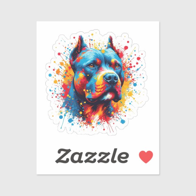 Paint Splatter Pitbull (Sheet)