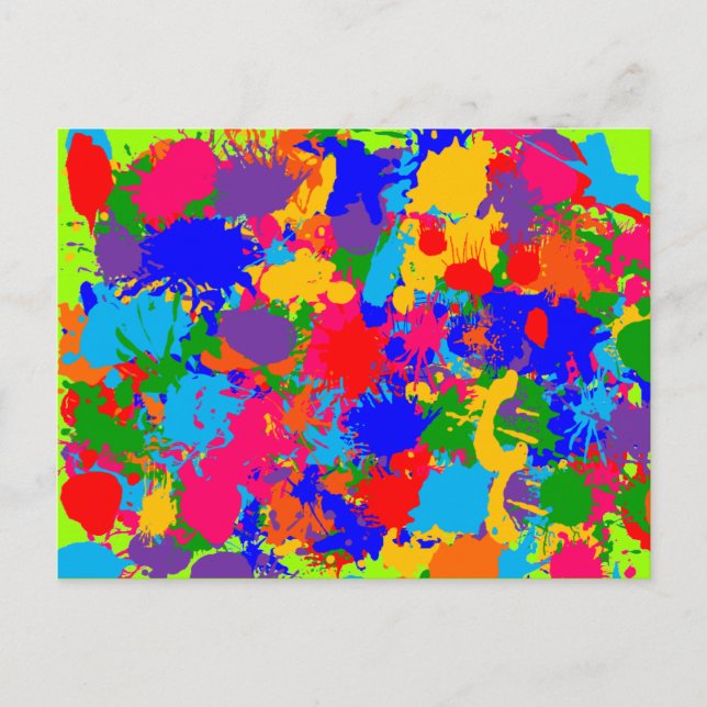 Paint Splatter Postcard (Front)