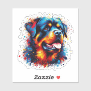 Paint Splatter Rottweiler