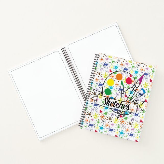 Paint Splatter Sketch  Notebook (Inside)