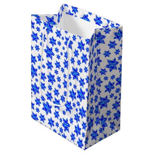 Paint Splatter Star Medium Gift Bag (Front Angled)