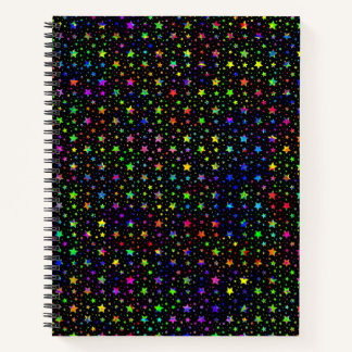 Paint Splatter Stars Notebook