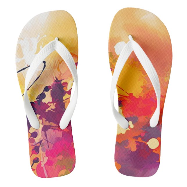 Paint Splatter Thongs (Footbed)
