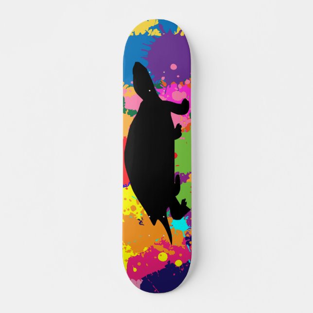 Paint Splatter Turtle Skateboard (Front)
