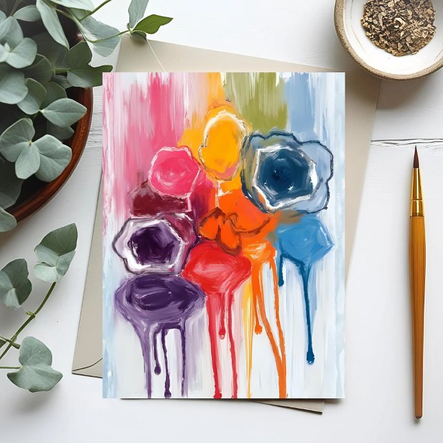 Paint Splatter | Watercolor Artist Painting Postcard (Creator Uploaded)