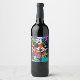 Paint Splatter Wine Label